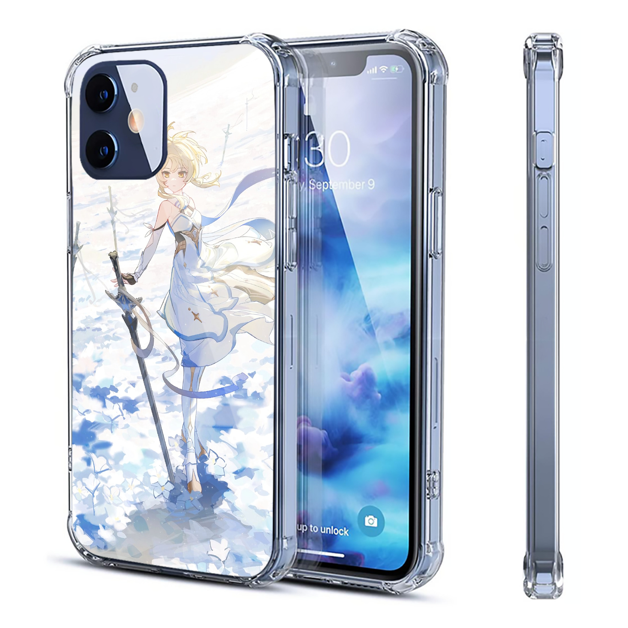 げんし神 genshin 【iPhone 12シリーズ対応】透明スマホケース（クリアソフトケース）